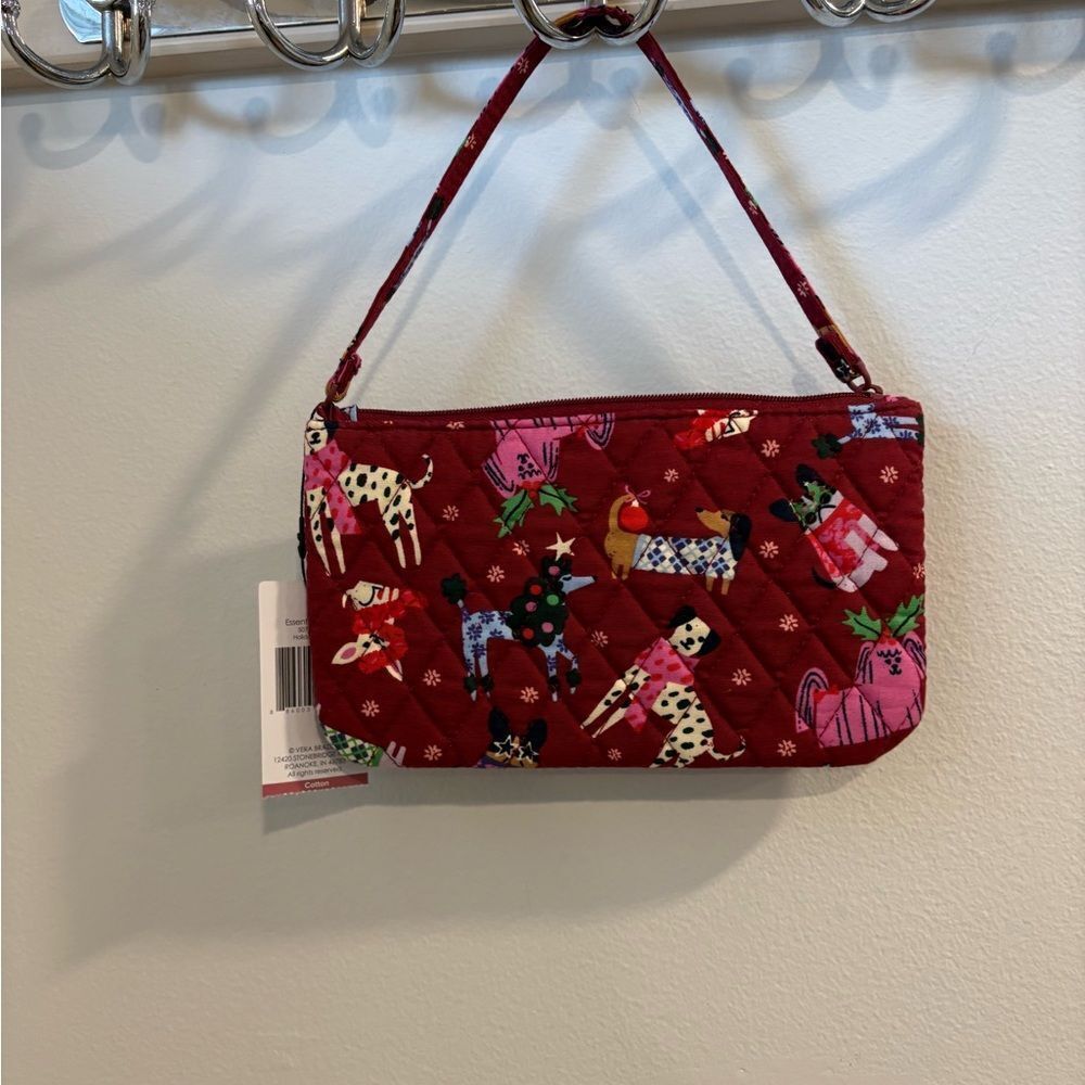 Vera Bradley Red Hound Print Wristlet